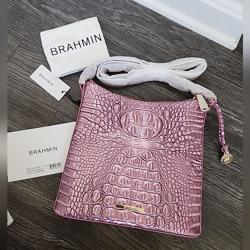 Nwt Brahmin Katie Mulberry Potion Melbourne bag - Picture 8 of 12